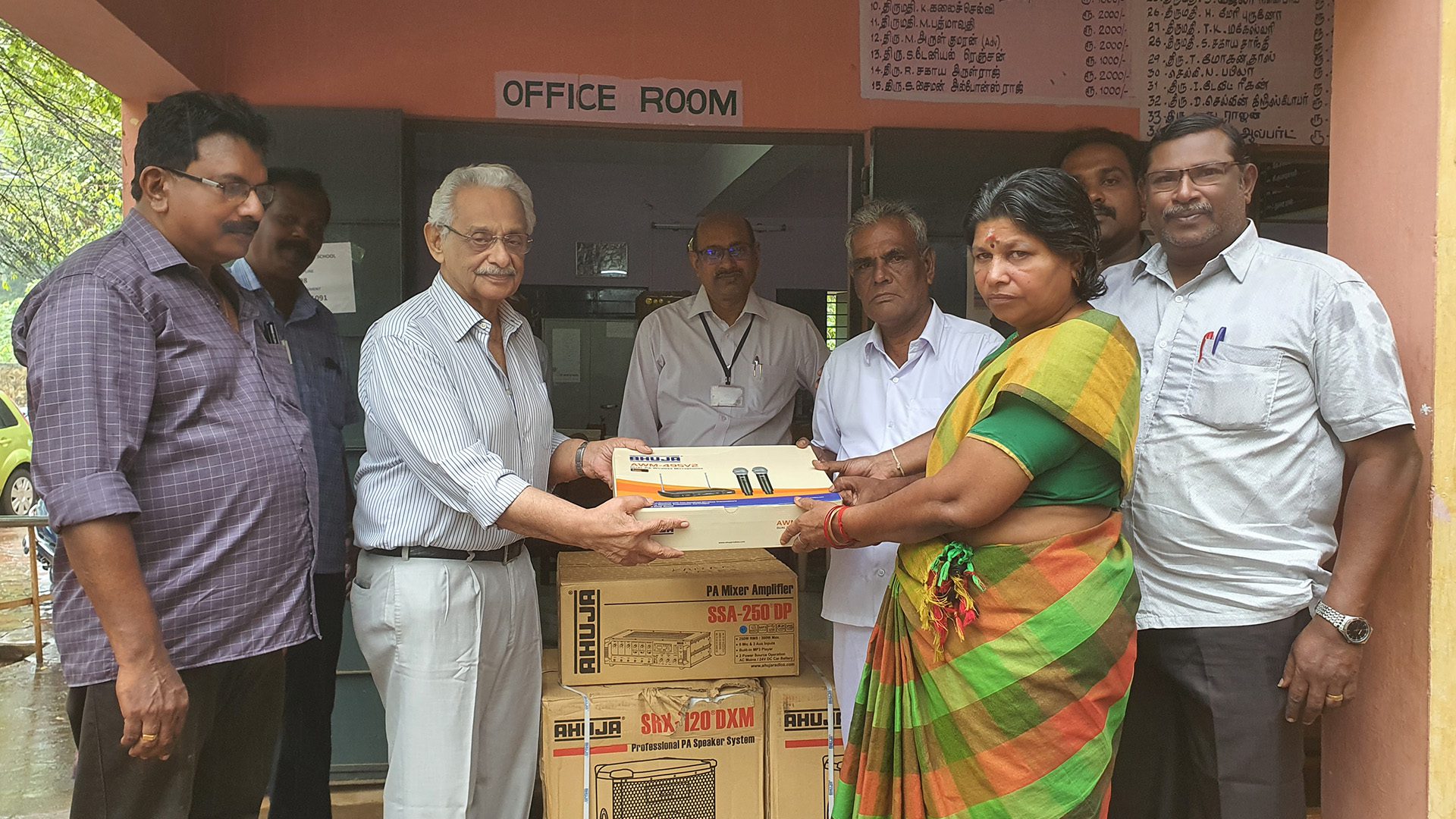 Furniture and Public address system Donated to Government Hr. Sec.School, Ananthanadarkudy, Kanyakumari.