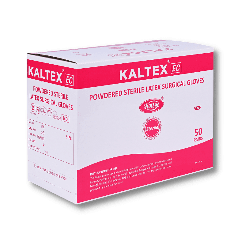 Kaltex ec Powdered latex gloves