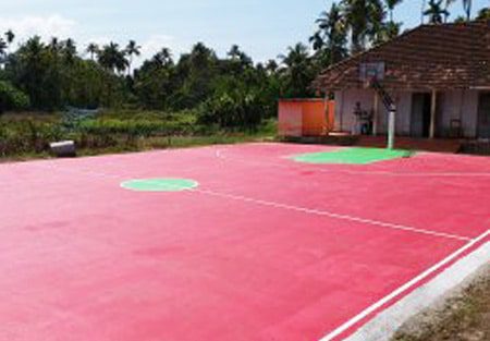 Construction of Basketball court at GHSS Kumarakom through the Tiny Seed, Kottayam