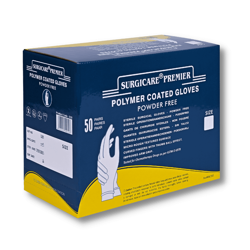 surgicare premier powdered free gloves