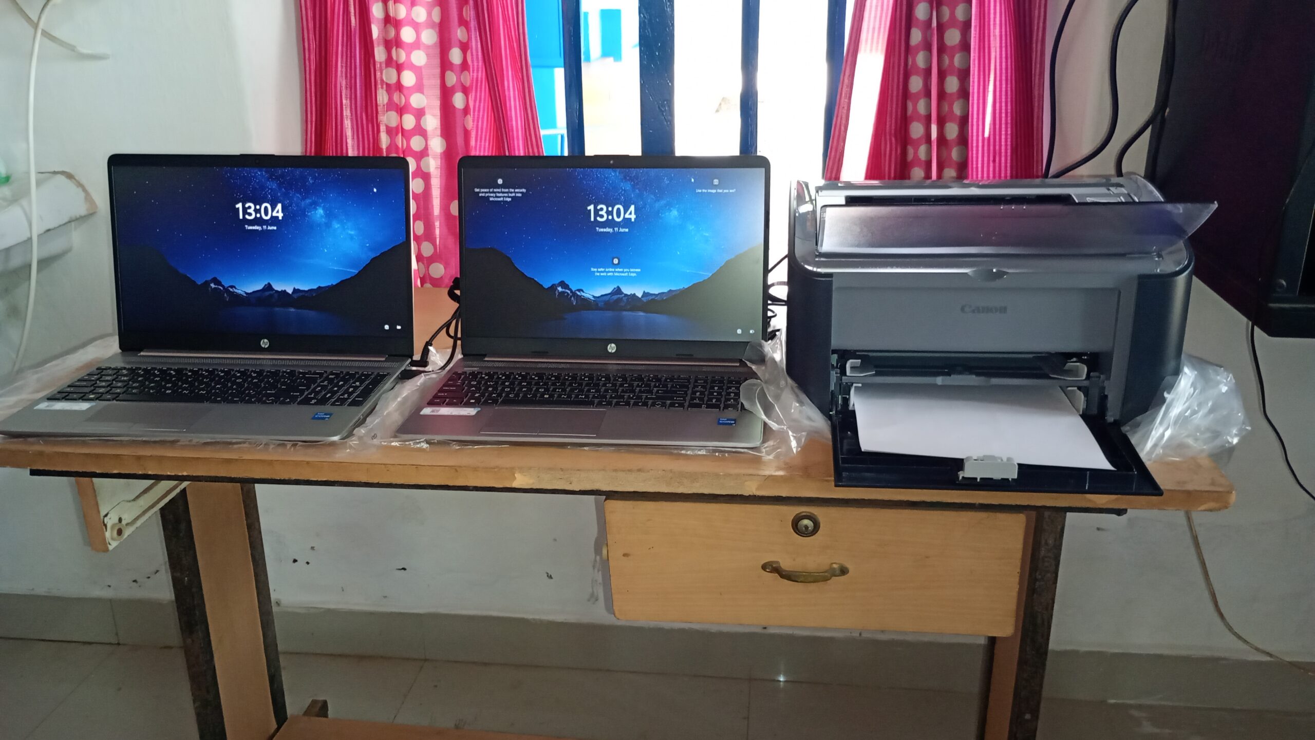 2 Laptop and a Printer for the Smart Class Room at M.T. Seminary L.P. School, Kottayam.