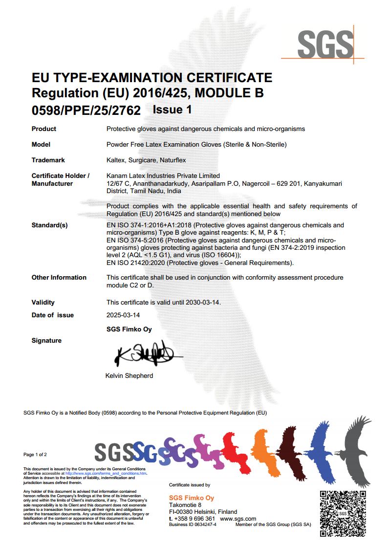 Module B Certificate- PF Exam