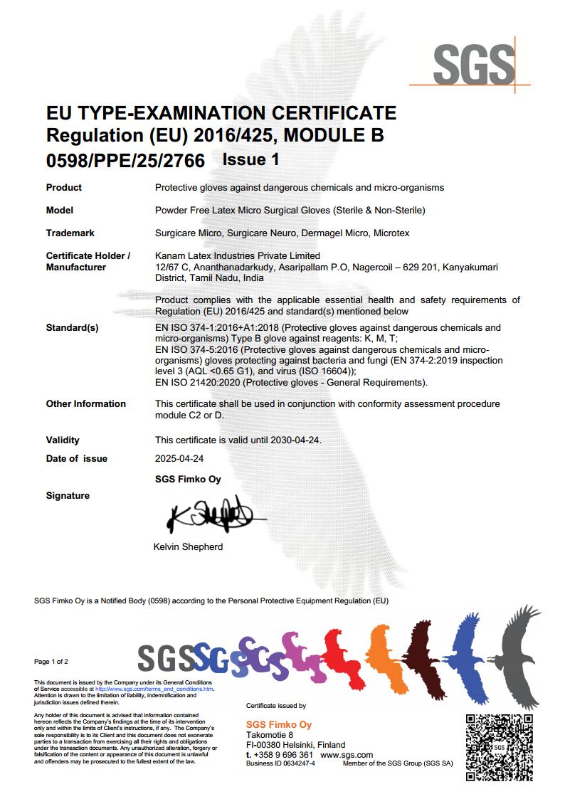 Module B Certificate - PF Micro -Neuro