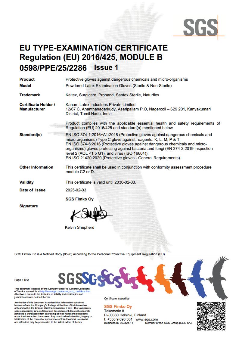 Module B Certificate - PP Exam